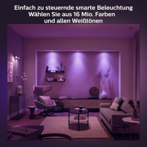 Spoturi LED Philips Hue White Color Ambiance, 3 buc, 1050 lm, dimabile, negru - Img 4