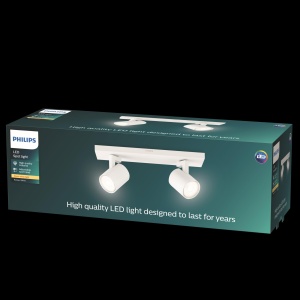 Spoturi LED Philips Runner, 6W, dimabil, alb, cu capete ajustabile - Img 2