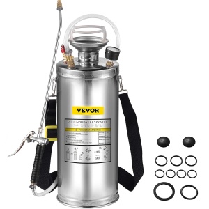 Spray cu presiune VEVOR 8L din otel inoxidabil, ergonomic, pentru gradinarit si curatenie