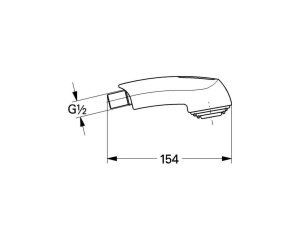 Spray de spalare GROHE 46312 pentru robinete de bucatarie, crom si gri - Img 2