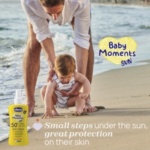 Spray solar Chicco SPF 50, 150 ml, pentru pielea sensibila a bebelusilor - Img 2