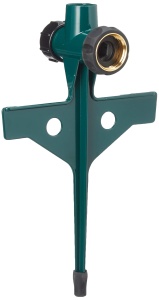 Sprinkler cu suport din zinc Orbit 58197, usor de utilizat, pentru capete de 1,3 cm