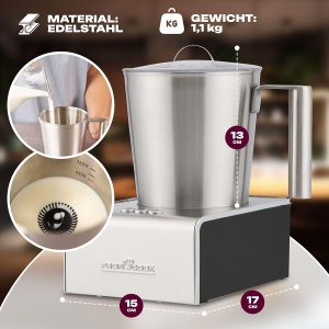 Spumator de lapte ProfiCook PC-MS 1032, 900ml, 600W, inox - Img 6