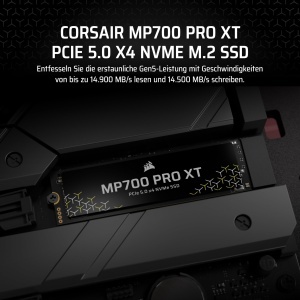 SSD Corsair MP700 PRO XT 2TB PCIe 5.0 NVMe M.2, 14900 MBs, Negru - Img 2