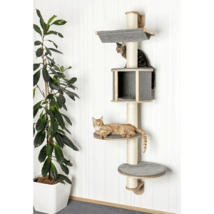 Stalp de zgariat de perete Kerbl Pet Dolomite Tofana 168 x 75 cm gri - Img 2