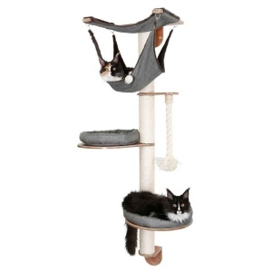Stalp de zgariat de perete pentru animale de companie Kerbl Dolomite 20 Tofana 160x75cm gri - Img 1