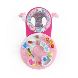 Statia de Joaca 2-in-1 Bright Starts Around We Go Tropic Coral, 10 Activitati, Roz - Img 13