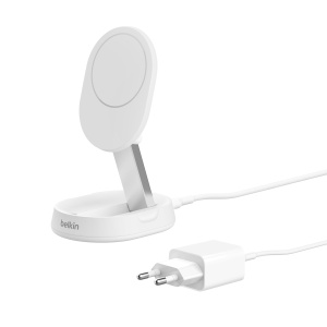 Statie de incarcare wireless Belkin BoostCharge Pro 15W, compatibila cu MagSafe, alba - Img 9