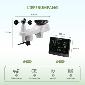 Statie Meteo Bresser ClimaVision TB Pro 5-in-1 cu Display Colorat - Img 7