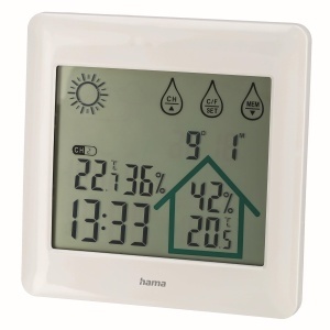 Statie Meteo Digitala Hama Action cu Senzor Exterior, Alb, Functii Diverse - Img 2