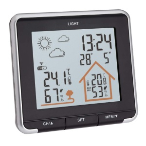 Statie meteo digitala TFA Dostmann Life cu senzor exterior afisaj color negru - Img 4