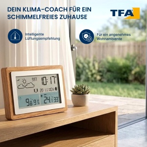 Statie meteo digitala TFA Dostmann OAK cu senzor extern, 3 canale - Img 2