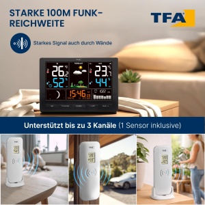 Statie Meteo Digitala TFA Dostmann Season 2, Afisaj Colorat, Termometru si Higrometru - Img 4