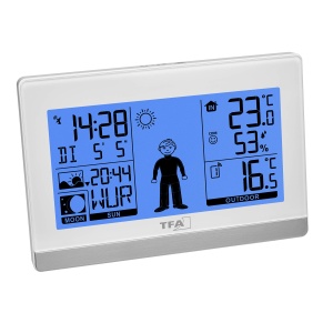 Statie meteo digitala TFA Dostmann Weather Boy 35115902 cu senzor extern si afisaj alb - Img 5