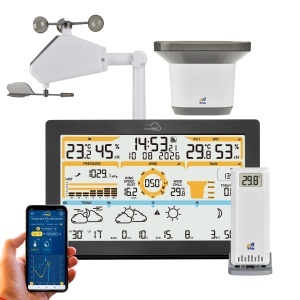 Statie Meteo WLAN TFA Dostmann ID-05, 8-in-1, Negru