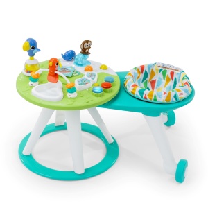 Station de joaca Bright Starts Around We Go Tropic Cool 2-in-1, Verde, cu 10 activitati