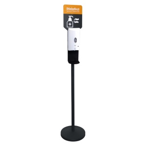 Stativ de dezinfectare APS 98250, metal, negru, 163 cm inaltime, 32 cm diametru