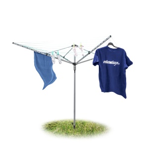 Stativ pentru rufe Relaxdays 49 m, 4 laturi, stabil, argintiu