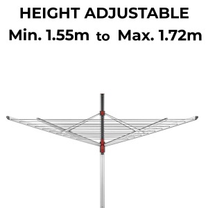 Stativ pentru rufe Vileda Sun-Lift Compact, 40 m, aluminiu, gri - Img 6