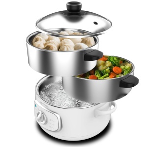 Steamer electric Cecotec Vapovita Steelpot, 1300W, 10L, inox