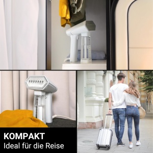 STEAMONE SN20GW Reise-Dampfglatter S-Nomad, weiss, Metall, Travel-Size, weiss - Img 4
