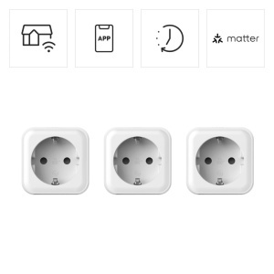 Steckdose Inteligenta Hama 3er Pack, 3680W, WiFi, Culoare Alba - Img 2