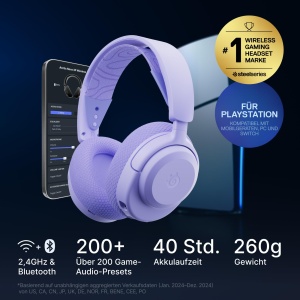 SteelSeries Arctis Nova 3P Wireless Lavanda Casti Gaming PS5 PC Bluetooth - Img 2