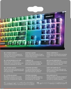 SteelSeries PrismCaps - Set de taste dublu cu aspect de "budinca" - Compatibilitate cu toate tastaturile mecanice majore - Piston MX - Negru (aspect de tastatura germana) - Img 8