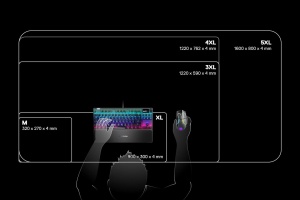 SteelSeries QcK Prism Cloth XL - Mouse Pad pentru jocuri - Iluminare RGB cu 2 zone - Dimensiune XL (900mm x 300mm x 2mm) - Img 4