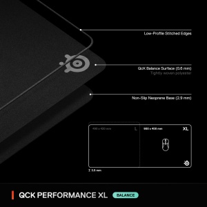 SteelSeries QcK XL Performance Balance Gaming Mousepad Suprafata Neteda Negru - Img 7