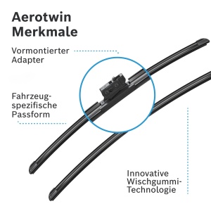 Stergator de parbriz Bosch Aerotwin eA 843 S - Set 2 bucati 550 mm, tehnologie avansata - Img 5