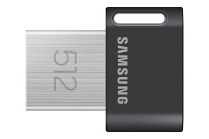 Stick USB Samsung FIT Plus, 512 GB, 400 MBs citire, gri
