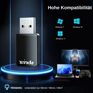 Stick WiFi 6 Tenda U11 AX900, 286 Mbits 2.4GHz, 600 Mbits 5GHz - Img 7