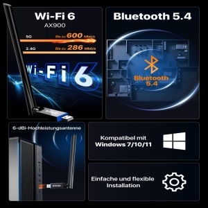 Stick WLAN Tenda U11 Pro USB, Wi-Fi 6, viteza 886 Mbits, Bluetooth 5.4 - Img 2