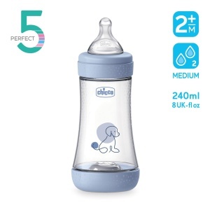 Sticla anti-colici Chicco PERFECT 5, 240 ml, cu tetina din silicon moale - Img 2
