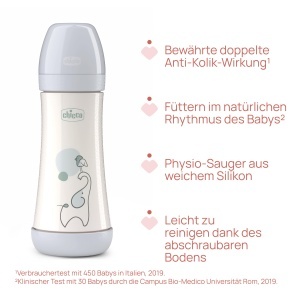 Sticla Anti-Kolik Chicco PERFECT 5, 300 ml, cu silicon moale, pentru 4 luni - Img 3