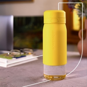 Sticla cu filtru Wessper Actitex Disc 500ml din sticla borosilicata galbena BPA-free - Img 7