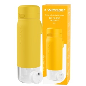 Sticla cu Filtru Wessper B2, 700ml, Borosilikat, Galbena