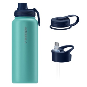Sticla de apa Wessper Active Max Steeline 1L, inox, BPA-free, marine