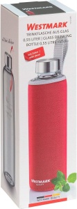 Sticla de Apa Westmark Viva, 550 ml, Sticla din Sticla cu Husa, Rosie - Img 11