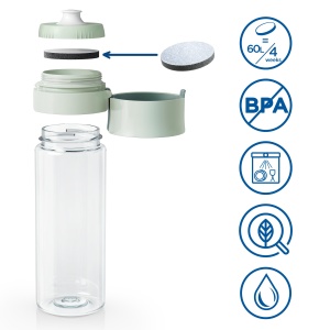Sticla filtranta BRITA Vital, 600 ml, verde deschis, cu 2 filtre MicroDisc - Img 7