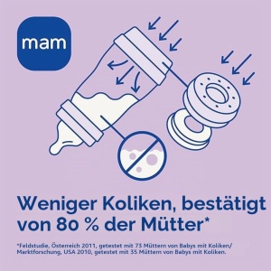 Sticla pentru bebelusi MAM Easy Start 320 ml, anti-colici, lila - Img 2