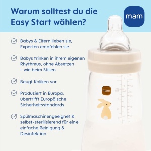 Sticla pentru bebelusi MAM Easy Start Anti-Colic 160 ml, 0 luni, cu tetina SkinSoft - Img 9