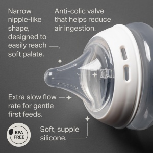 Sticla pentru bebelusi Tommee Tippee Natural Start 150 ml cu suzeta anti-colici - Img 3