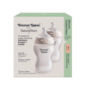 Sticla pentru bebelusi Tommee Tippee Natural Start, 250 ml, 2 bucati, din sticla cu silicon - Img 8