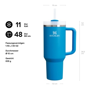 Sticla termosensibila Stanley Quencher H2.0 1.2L, inox, albastra - Img 2
