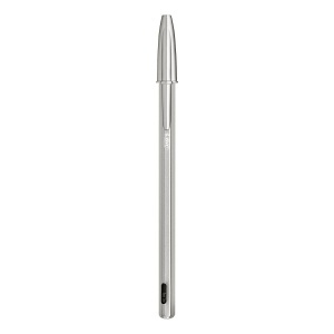 Stilou Bic Cristal ReNew 501036, negru, cu 2 mine de rezerva, design sustenabil