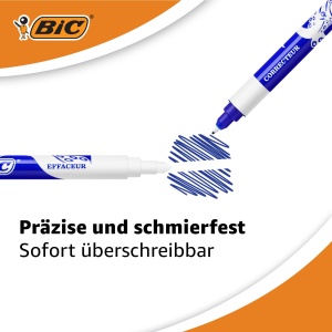Stilou corector BIC Ink Eater, dual tip, alb-albastru, compact - Img 4