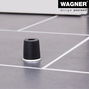 Stopper pentru usa WAGNER VULKANO MIDI, 35mm, inox, cauciuc, argintiunegru - Img 6