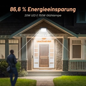 Stralucitor LED 20W GRIFEMA, 2200LM, 6500K, 2 bucati, Negru - Img 5